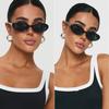 Retro Oval Sunglasses for Women Men Fashion Small Oval Sunglasses 90s Vintage Shades 2 Pieces a Lot