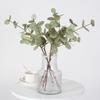 Background Flower Artificial Eucalyptus Plastic Faux Greenery Silk Eucalyptus Leaf  Garden Decor