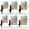 Spring Scenery Printed Curtains Pole Bag Christmas Decorations Home Room Made Of Polyester