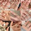French Temperament Butterfly Pearl Bow Open Ring Simple Trend Index Finger Ring Jewelry Women