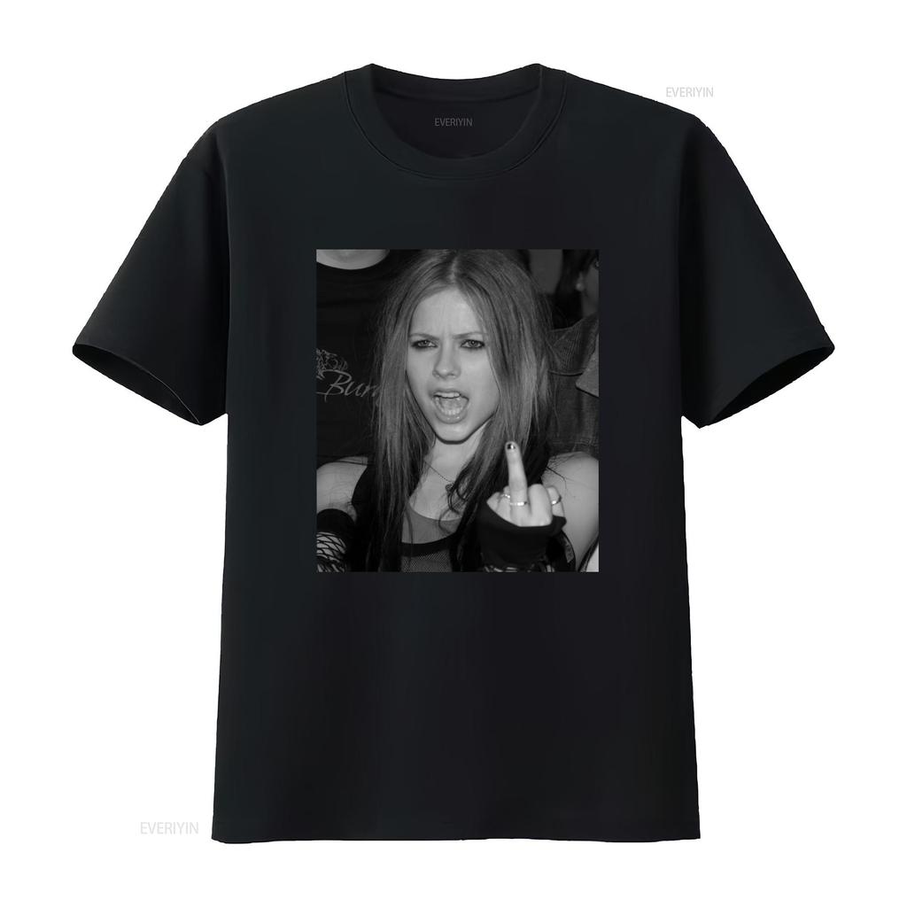 Avril Lavigne Complicated Rock Style T Shirt For Women Girls Vintage Washed Comfortable Versatile Stretched Soft Fashion