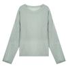 Tencel Wool Blended Crew Neck Knitted Bottoming Shirt Women's Early Autumn Soft Waxy Light Pullover Long Sleeve Lazy Wind Sweater Thin