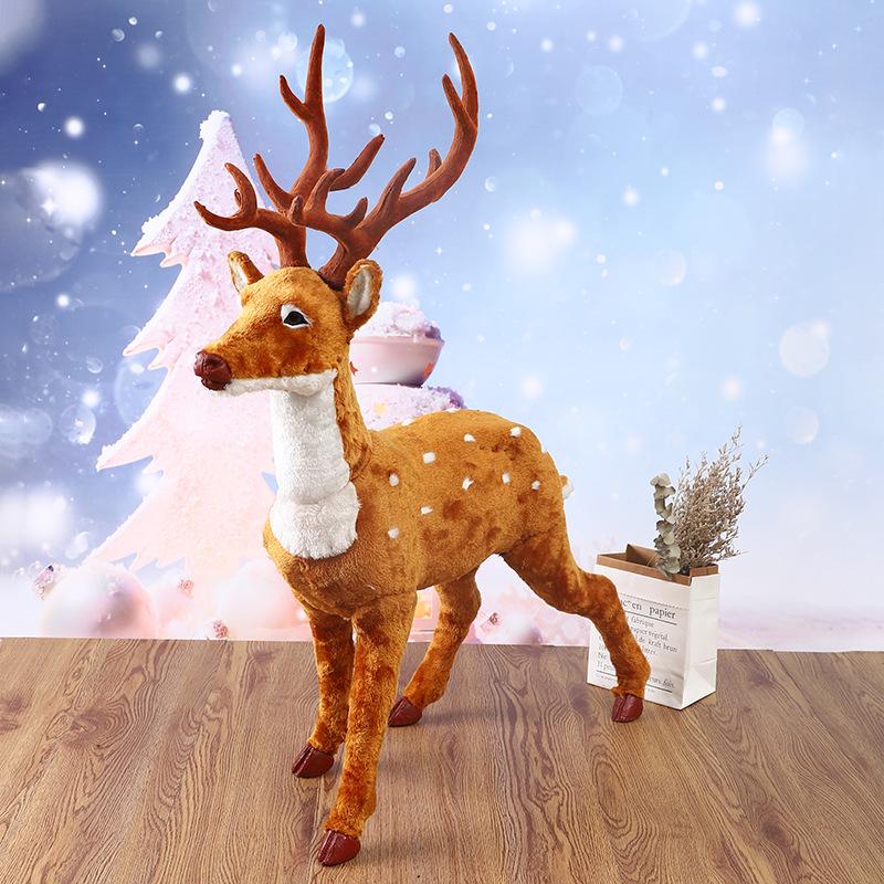 Fawn Sika Deer Christmas Ornaments - Small Decorative Reindeer Props