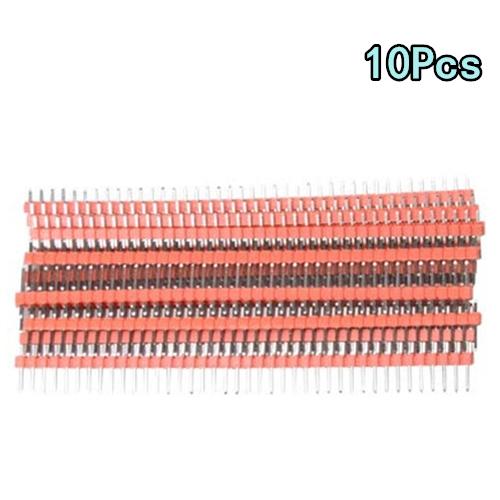 40 Pin 1x40 Single Row Male and Female 2.54 Breakable Pin Header PCB JST Connector Strip for Arduino Black