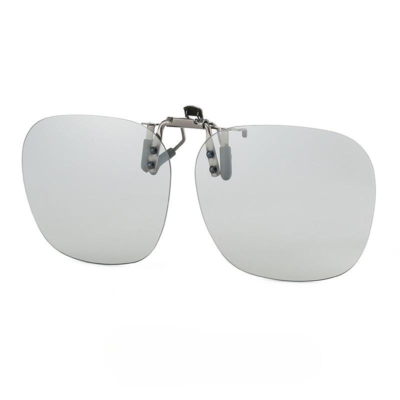 Clip-On Sunglasses Convenient Flip-Up Metal Clip Sun Glasses For Women Men Glasses Rimless Polygonal Shades