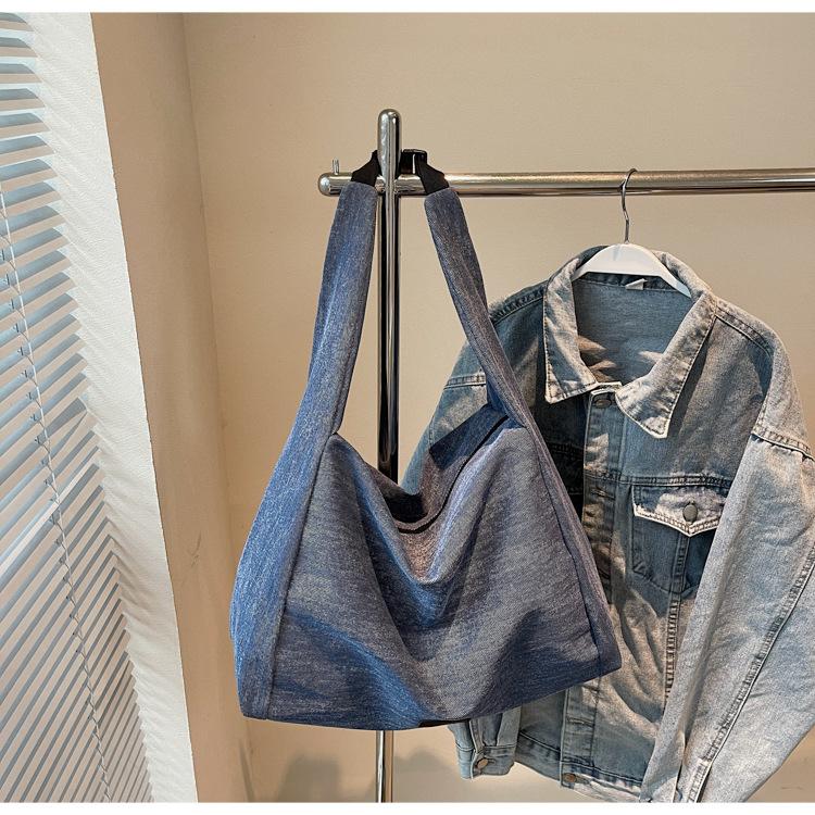 

Корейская сумка-мессенджер женская иностранная универсальная холщовая сумка большой вместимости сумка через плечо студенческая сумка-тоут ленивая сумка-тоут тренд синий