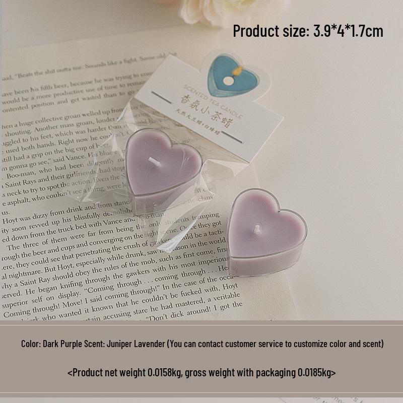 Colorful Heart-Shaped Scented Tealight Candles for Aromatherapy and Celebrations