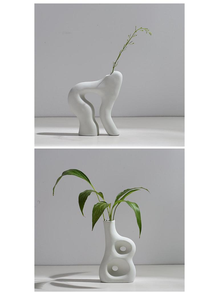 Nordic Style Ceramic Vase for Dried Flower Arrangements - Ideal for Hydroponic and Living Room Decor