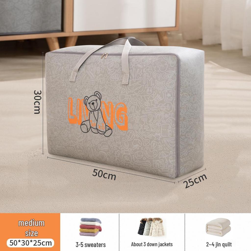 Large Capacity Waterproof Cotton Quilt Storage Bag - Dustproof, Thickened for Clothes and Bedroom Use