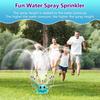 Water Spray Sprinkler for Kids-Cute Sprinkler with 8 Wiggle Tubes and 2 Hose Clamps Outdoor Sprinklers Summer Toys