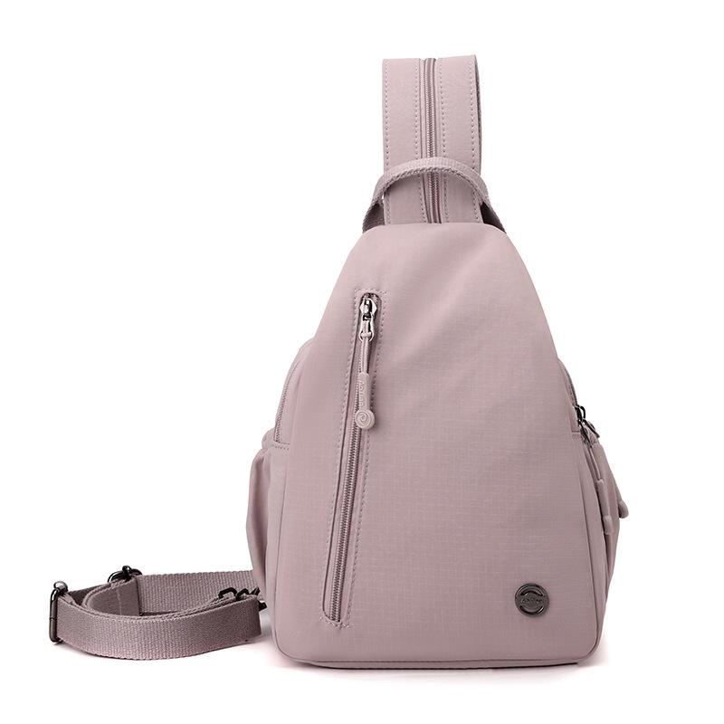 

Женский многофункциональный рюкзак, многосекционная нагрудная сумка, сумка через плечо розовый