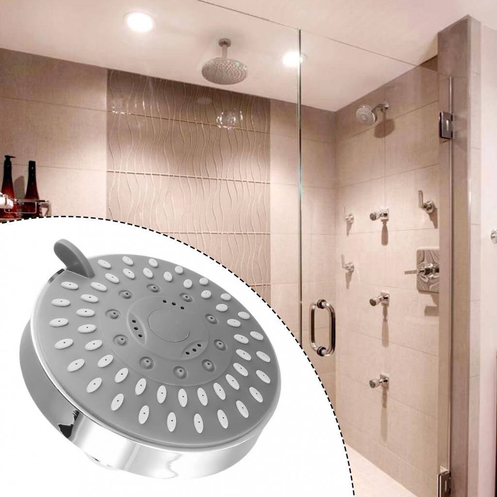 Shower Head Chrome Wall Mounted Flexible Sprayer Adjustable Convenient