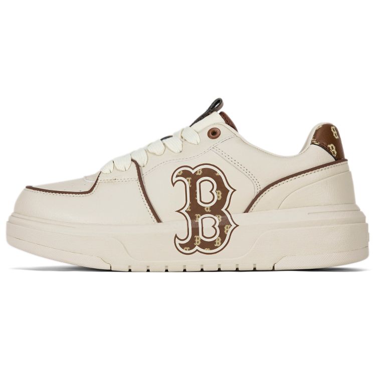 MLB Chunky Liner Boston Retro Bequem Vielseitig Langlebig Rutschfest Trendig Low-Top Sneaker Unisex-Sneaker Braun 3ASXCLR3N-43BRS 43 white