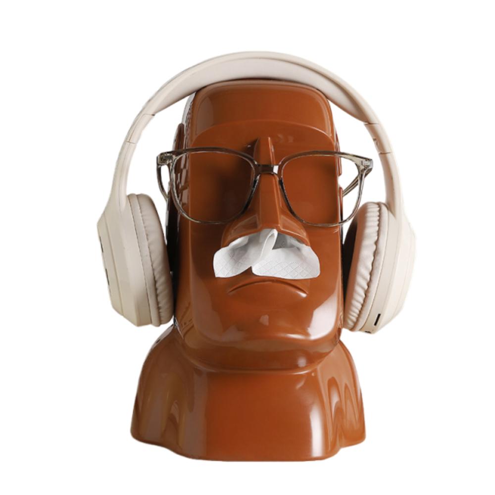 Creative Tissue Storage Box Stone Statue Space-Saving Paper Towel Container Plastic Novelty Sunglasses Storage Rack Household