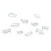 Farm Keeper Model Resin Miniature Farmers for 1/87 Scale DIY Scenery for Model Train Setups