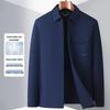 High-End Spring Business Casual Jacket - Turn-Down Collar, Zipper, Lightweight Executive Workwear