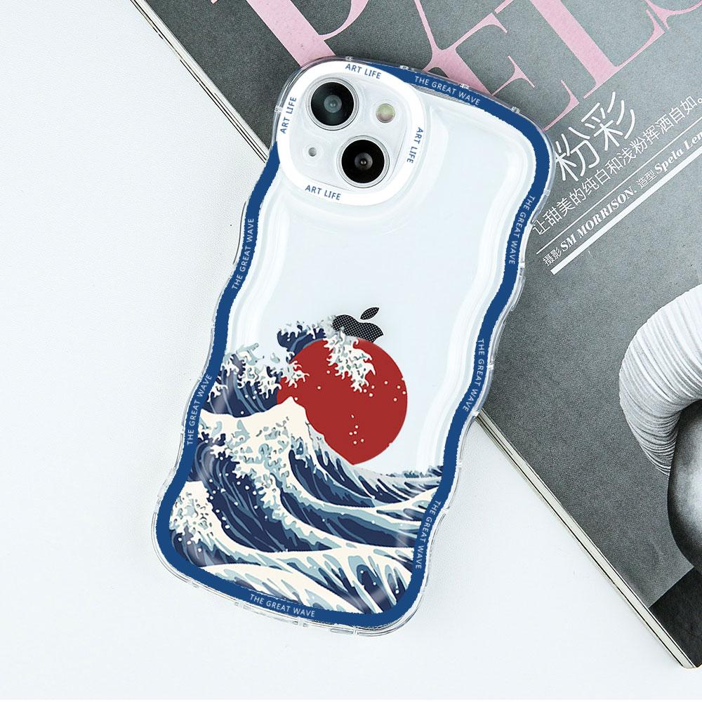 Fashion Japan The Great Wave Off Kanagawa Clear Phone Case For IPhone 13 12 11 14 Pro MAX XS X Mini XR 7 8 Plus Cover Art Fundas