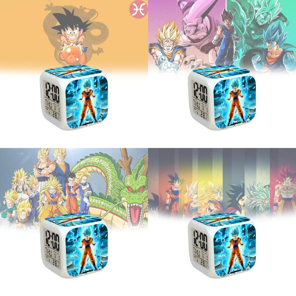 Dragon Ball Z Led Digital Alarm Clock With Color Changing Light For Kids Room Decor