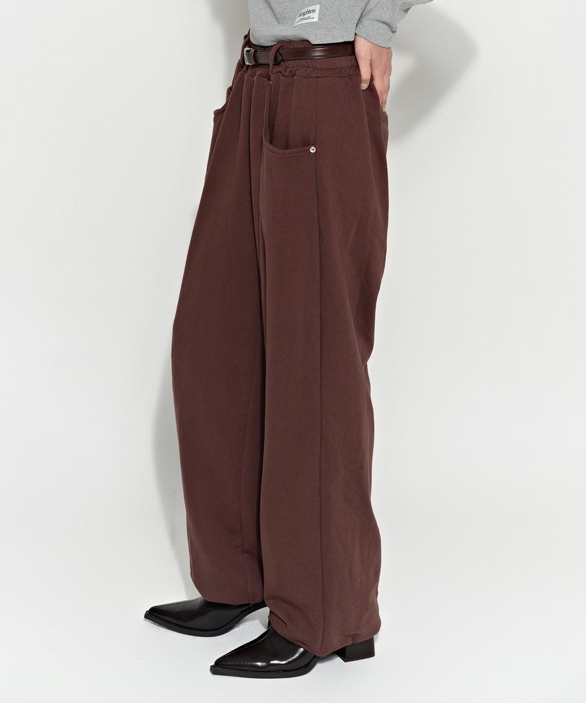 Beulaiteun Jean Pocket Wide Pants Brown
