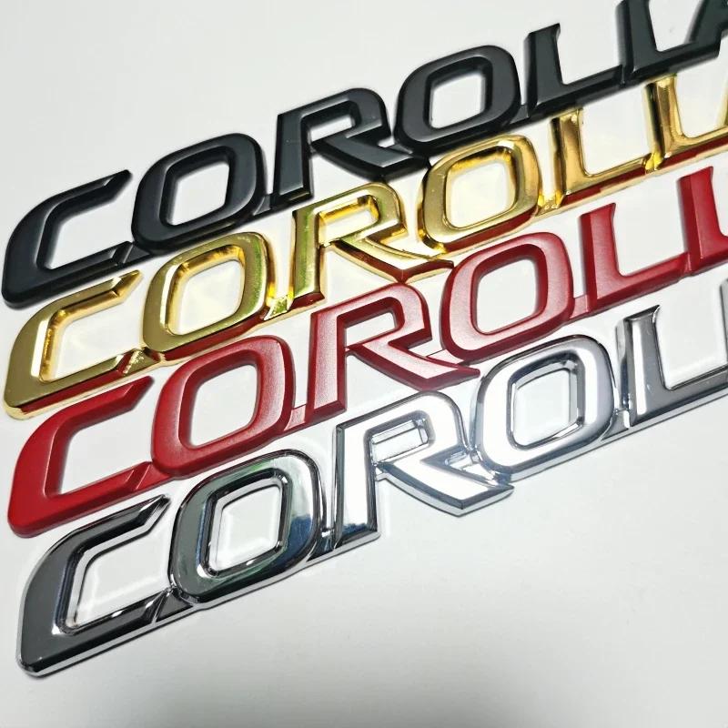 FAJC5 3D Metal Toyota Corolla Emblem Badge For Toyota Corolla Cross Rear Trunk logo Car Stickers Accessory