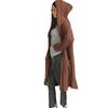 Autumn/Winter 2025 Women's Hooded Cardigan with Pockets - European and American Style Knitted Sweater