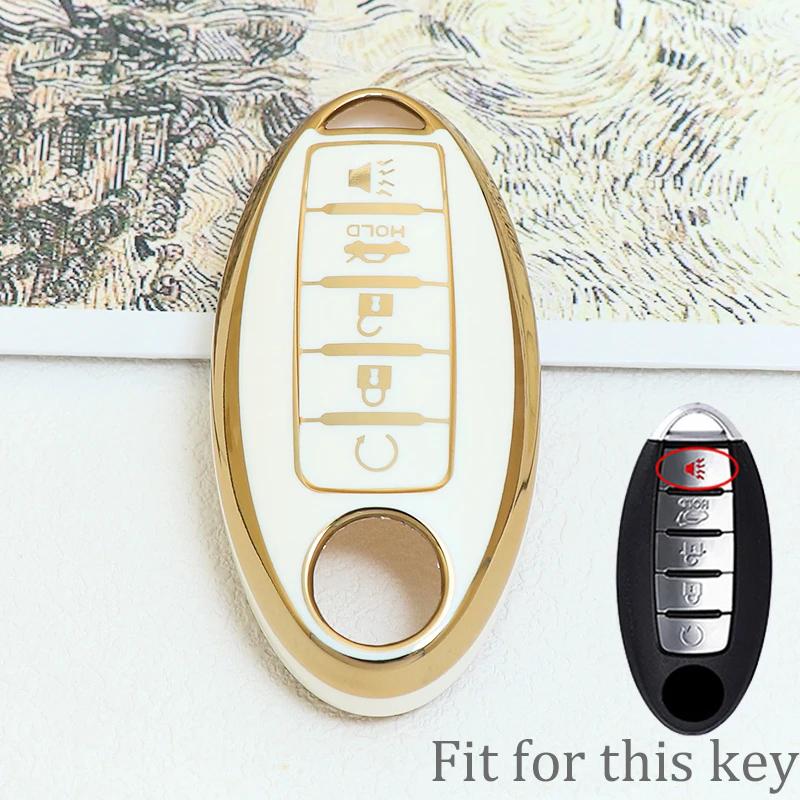 For Nissan Leaf Micra Qashqai J11 J10 X Trail T32 Versa Note Patrol Key Fob Cover 5 Buttons TPU Car Key Case Cover Accessories