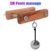 Stretcher Metal Ball Male Sex Toys Scrotum Pendant Ball Wooden Penis Rings Clamp Male Penis Training Testicle Crusher