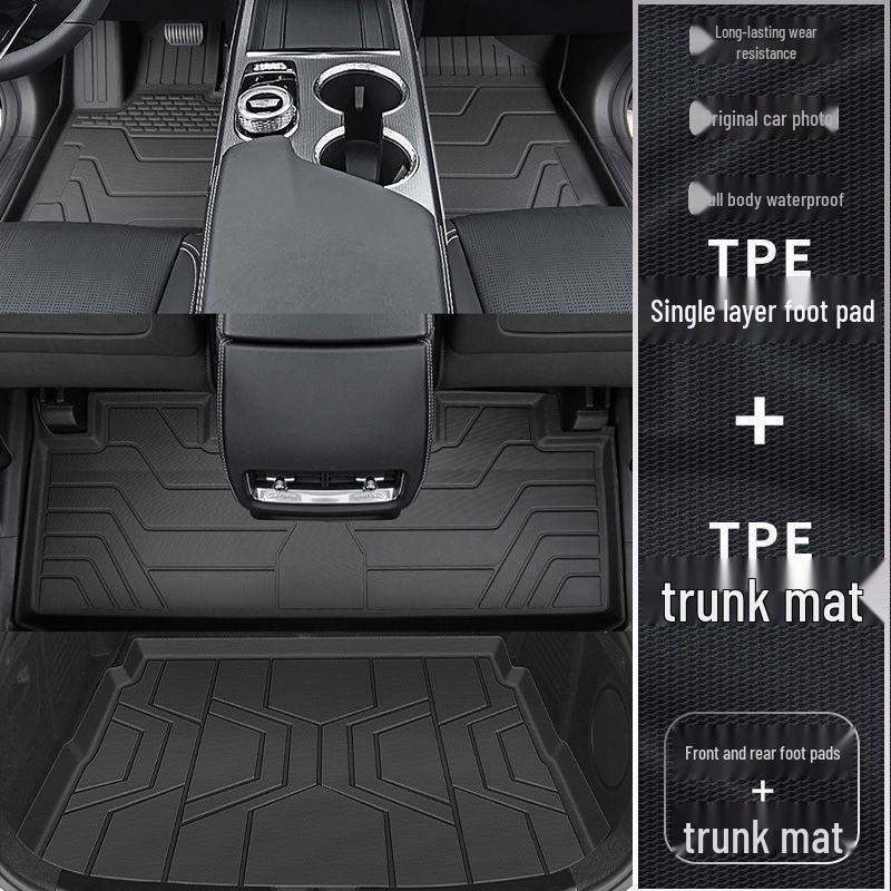 Cadillac CT5 TPE Floor Mats Set: Full Coverage Foot & Trunk Mats