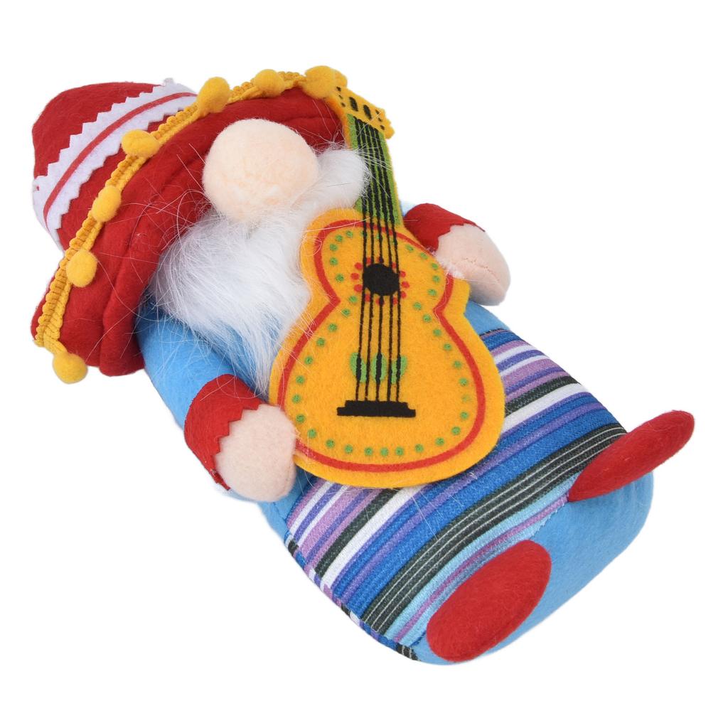 Dwarf Doll Cute Soft Lucky Prevent Fading Festival Gnomes with Musical Instruments for Halloween