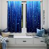 2Pcs Whimsical Fantasy Blue Night Starry Sky Printed Curtains Vibrant Home Decor For Bedroom Bathroom Living Room 29.53X65.35In