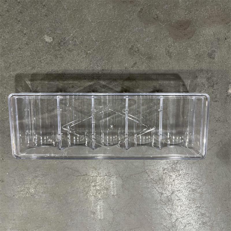 Poker Chips Box Acrylic Fine Chips Transparent Box Casino Gambling Chips Storage Case With Covers Coin Collection Holder Boxes