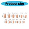 Square Press on Nail French Tip Fake Nail Glues on Nail Leaves Artificial Nail