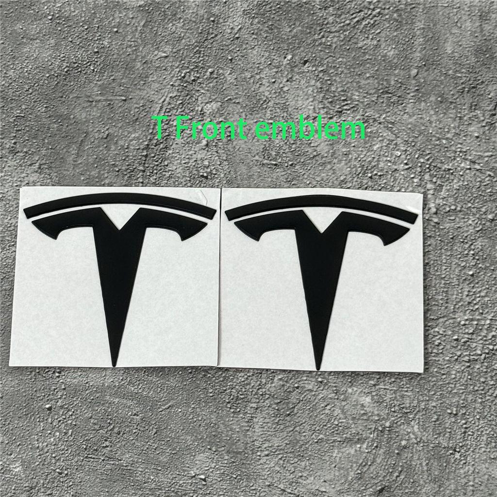 100% Authentic Tesla Model 3/Y Metal Logo Emblem - Front or Rear Trunk Replacement Kit Exterior Decoration Parts Car Accessory