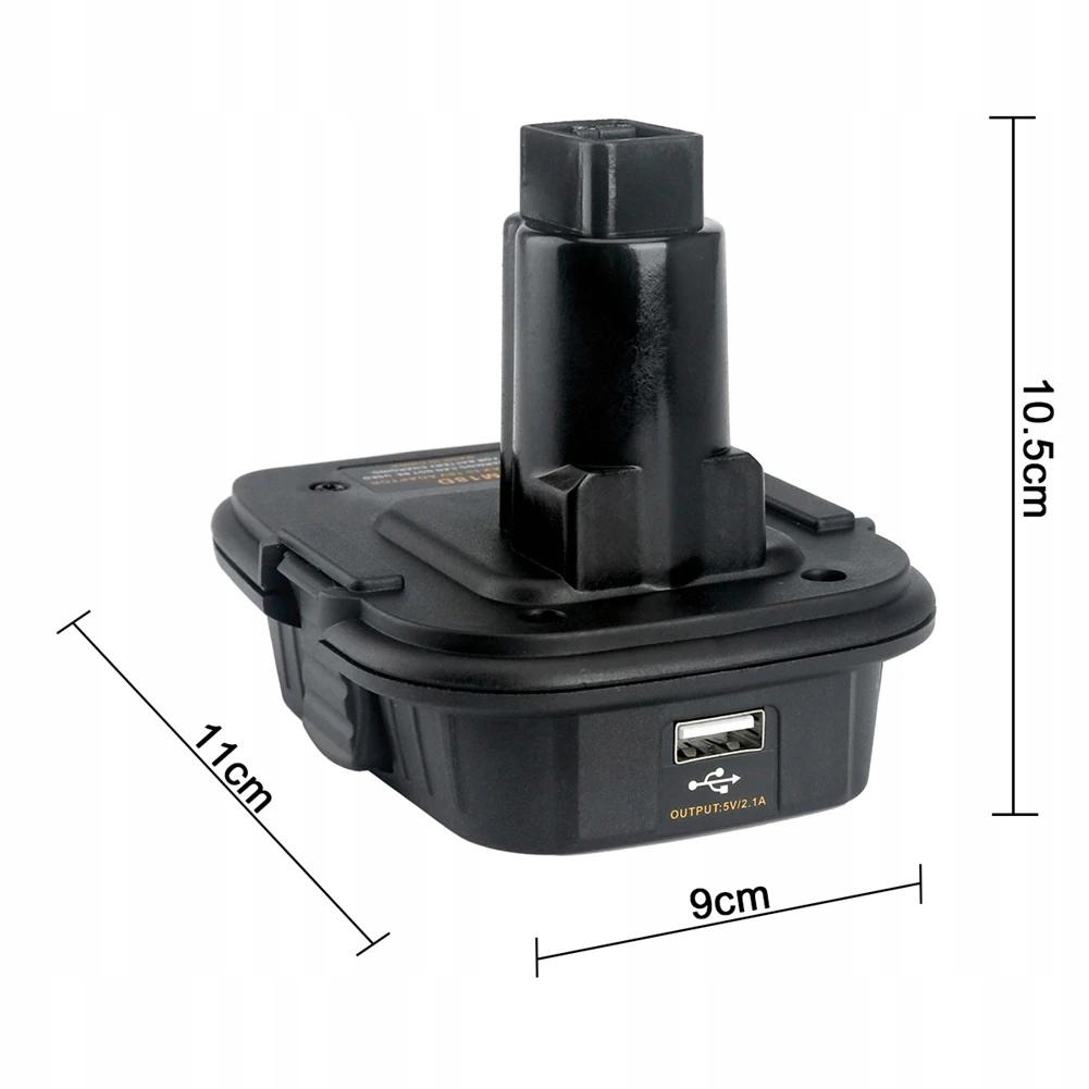 Dewalt DCB201 Adapter for Dewalt and Milwaukee 18V Batteries (DM18D) Black