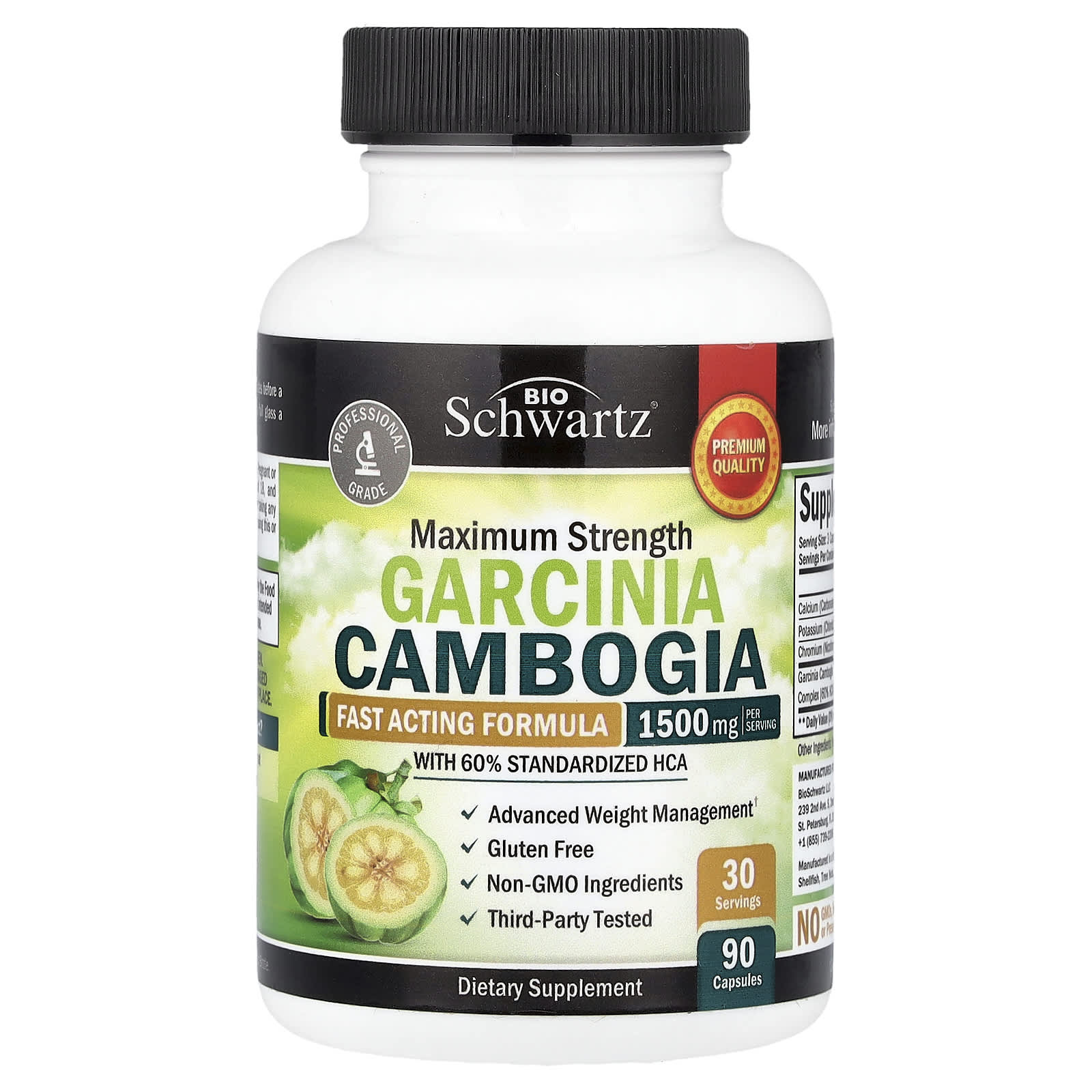 

Garcinia Cambogia, Maximum Strength, 90 Capsules