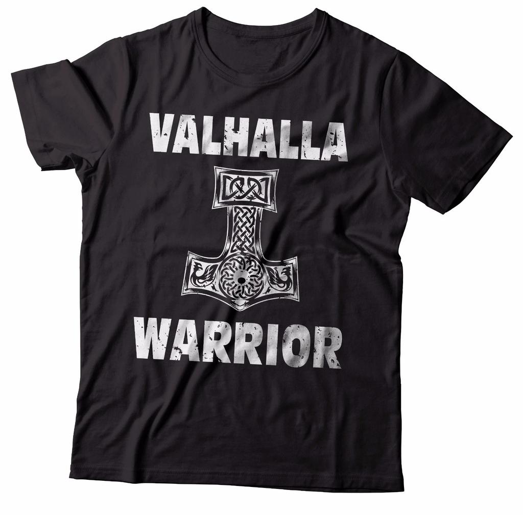 Valhalla Viking Warrior T-Shirt Odin Symbol Tee Shirt