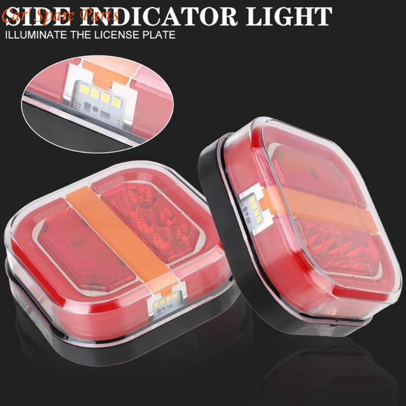 Y4UA Shock Absorbing Heavy Duty Waterproof LED Square Light For Freight Commercial Trucks License Plate Applications