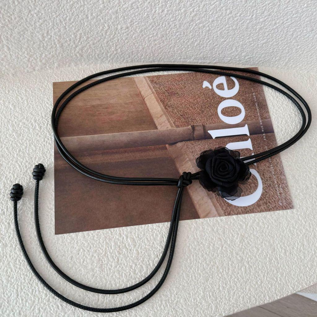 Artistic Vintage Style Waist Chain For Women Made Of Super Fiber For Dress Accessory чёрный