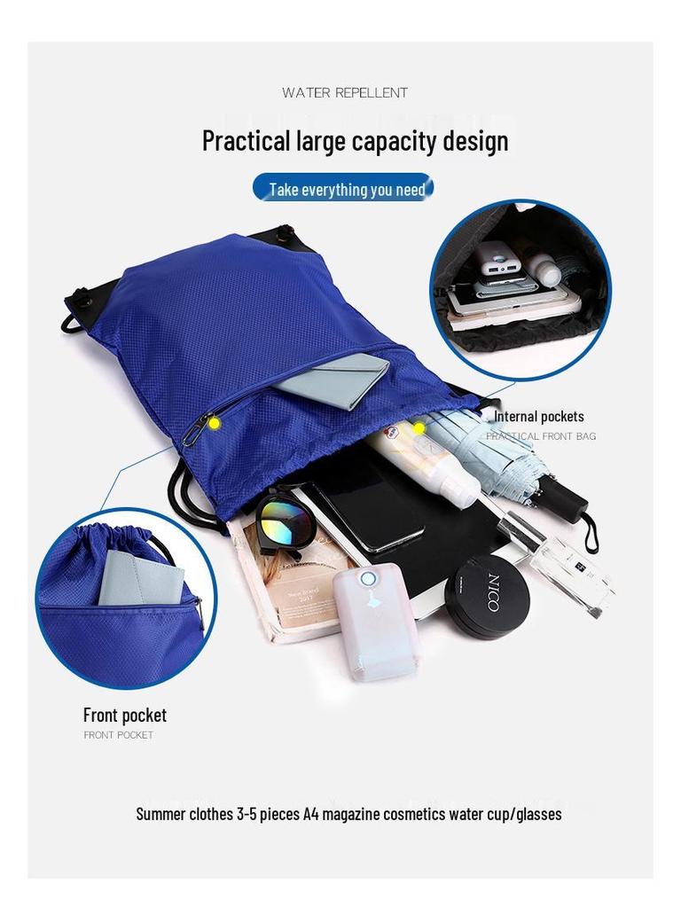 Φορητή Τσάντα Γυμναστηρίου Σακίδιο με Κορδόνι Σύσφιξης με Εκτύπωση Λογοτύπου - Αποθήκευση για Υπαίθριες Προπονήσεις