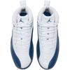 Air Jordan 12 Low Top Basketball Shoes White/French Blue/Metallic Silver/Team Red Unisex 153265-114