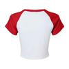 Bella + Canvas Womens/Ladies Micro-Rib Raglan Crop Top