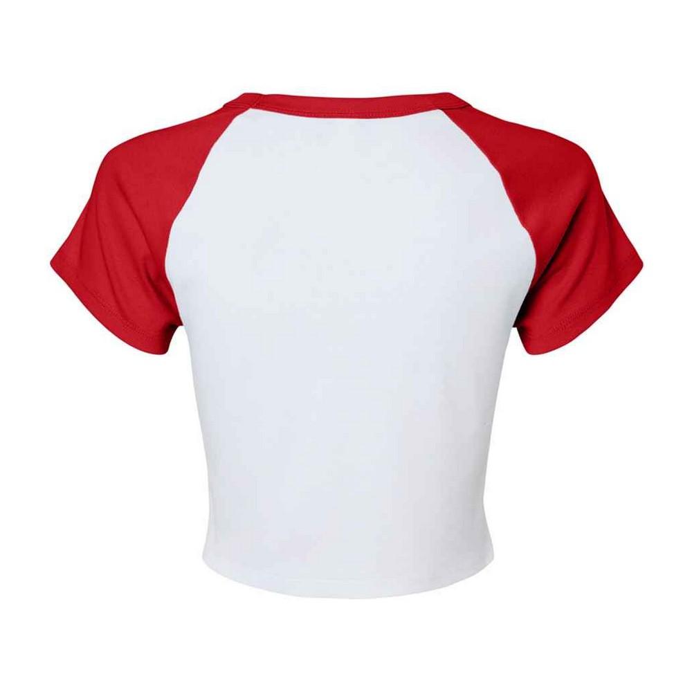 Bella + Canvas Womens/Ladies Micro-Rib Raglan Crop Top