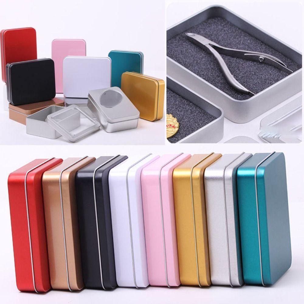 Small Aluminum Tin Jar Storage Case Organizer for Nail Cosmetic Container Refillable Bottles Tea Cans Mini Metal Box Candle Jars