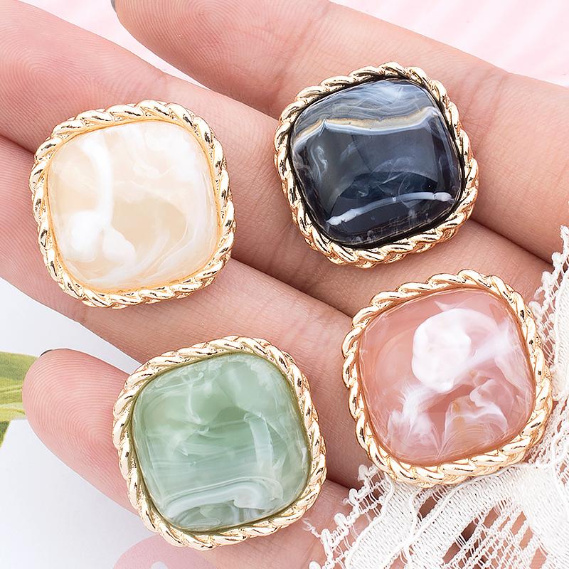 6pcs Luxury Metal Shank Buttons For Overcoat Suit Sweater Decorative Clothing Diy Sewing Project Garments Replace Crafts Supply