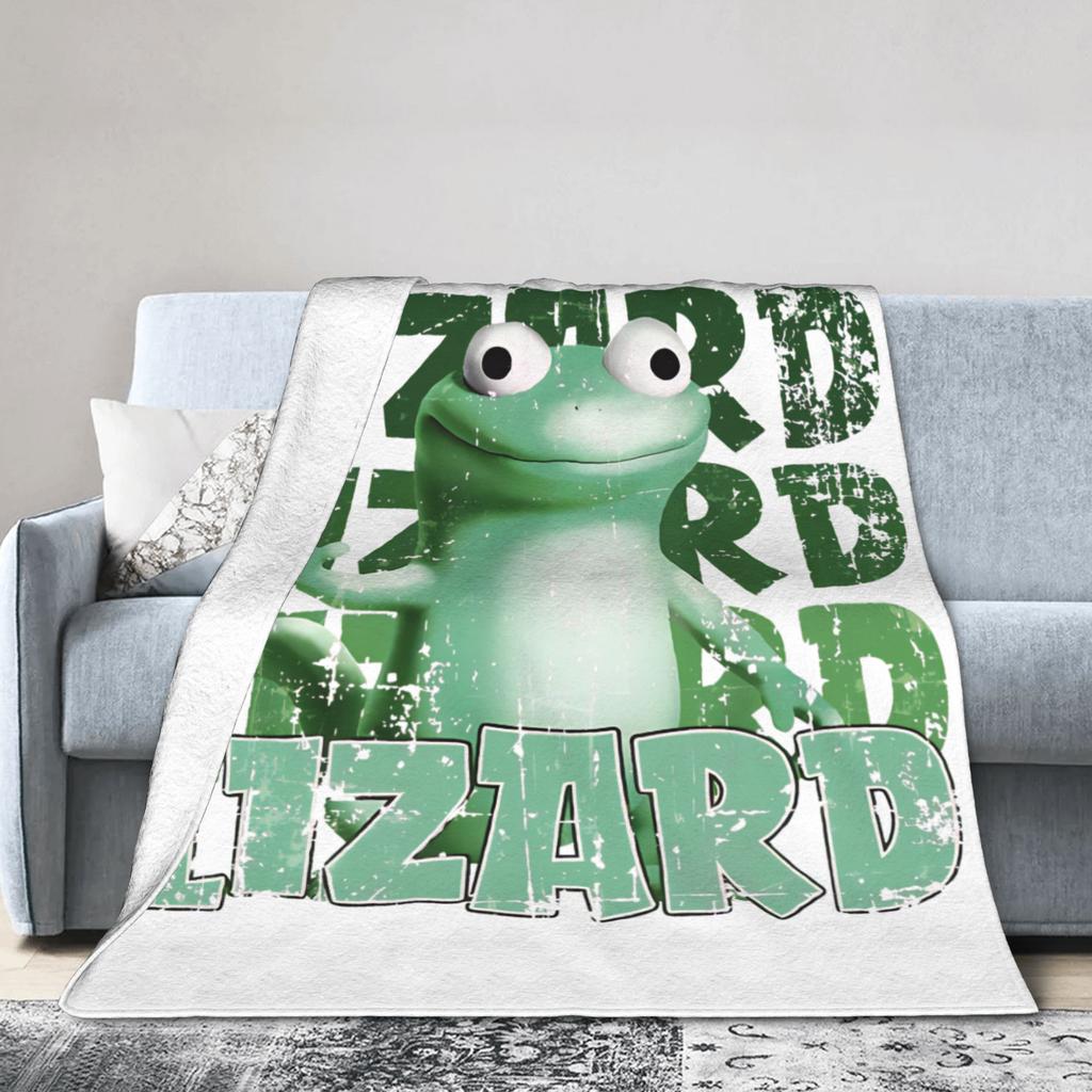 Mantas Divertidas Weirdcore Animal Tom Lagarto Meme de Hoppers Manta de Franela Transpirable para Cubrir Silla Decoración de Sofá,