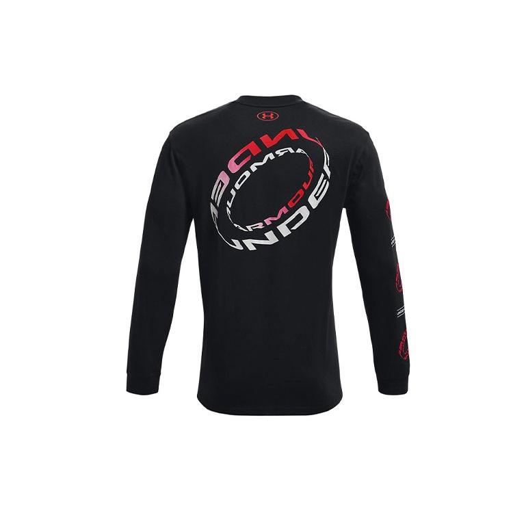 Under Armour Branded Spiral Heavyweight Long Sleeve T-shirt  Black  Men s 1366473-001 S