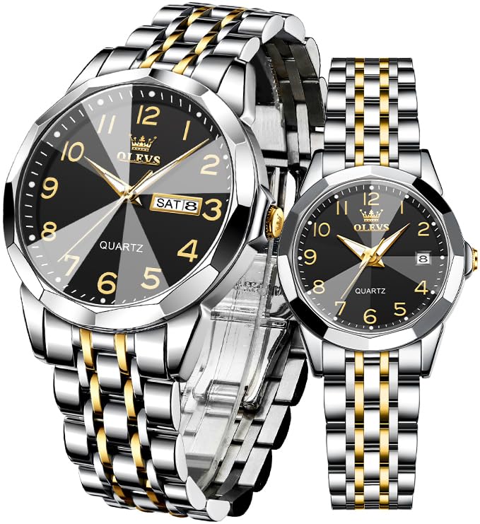 

Парные часы OLEVS P1234 - Стильные наручные часы серебряный
