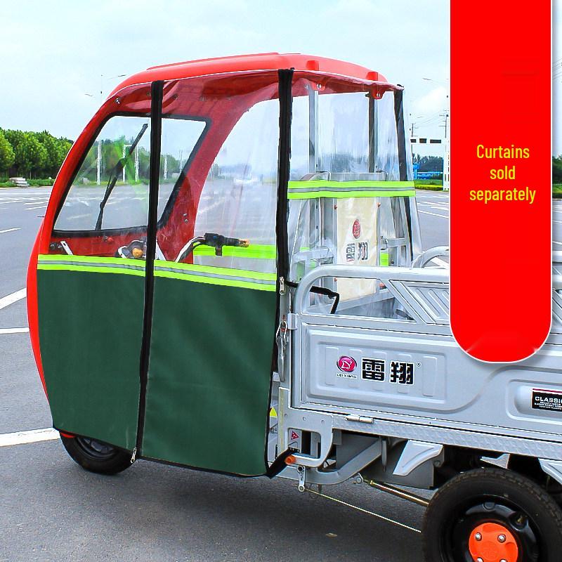 Electric Tricycle Rain & Wind Canopy with Warm Side Curtains for Autumn/Winter