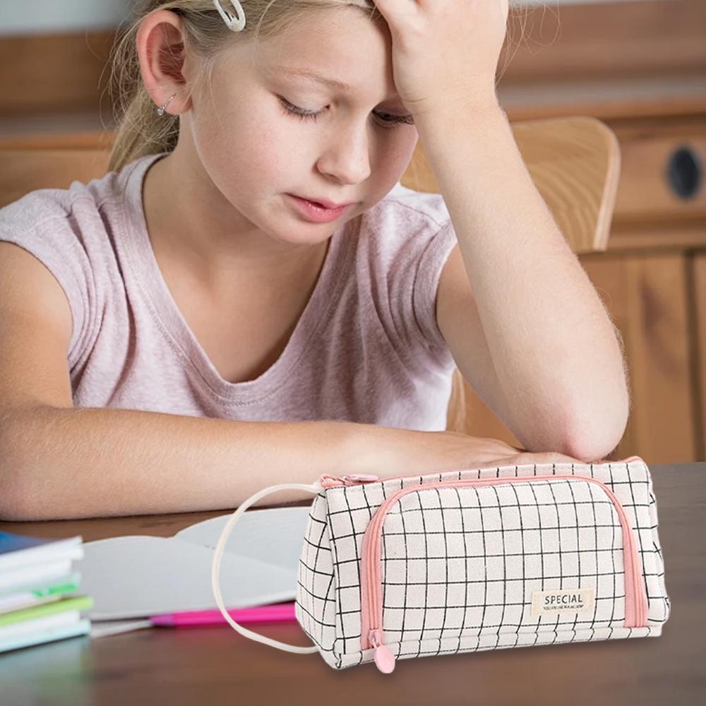 1/2PCS Big Capacity Pencil Case Pouch Pen Case Simple Stationery Bag School College Office Organizer for Teens Girls Student