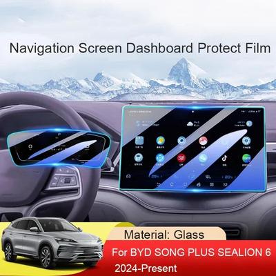 For BYD SONG PLUS SEALION 6 2024 2025 Car GPS Navigation Screen Protect Tempered Film Auto Dashboard Display Sticker Accessories